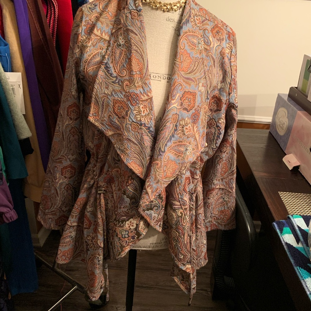 Ruby Rd Paisley Print Jacket Blazer - image 3